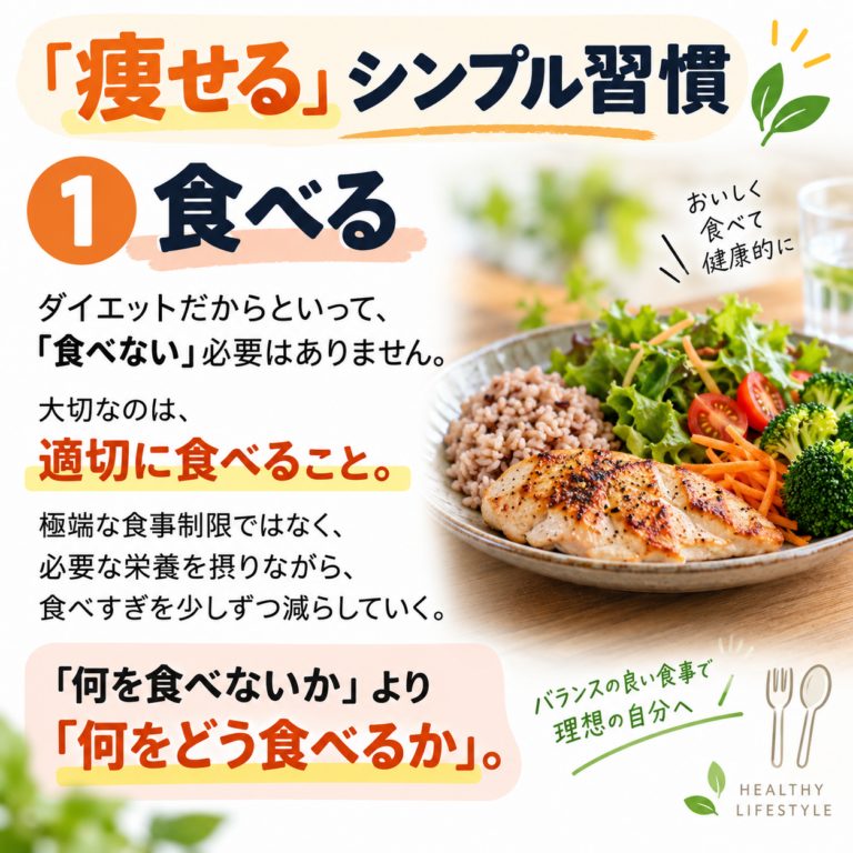 痩せるシンプル習慣｜食べる・動く・続けるだけのダイエット