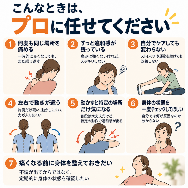 整体に行くタイミングは？こんな症状はプロに任せるサイン