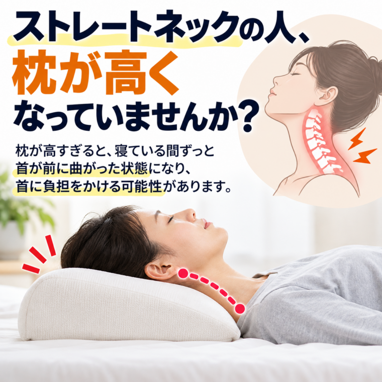 ストレートネックの人、枕が高くなっていませんか？